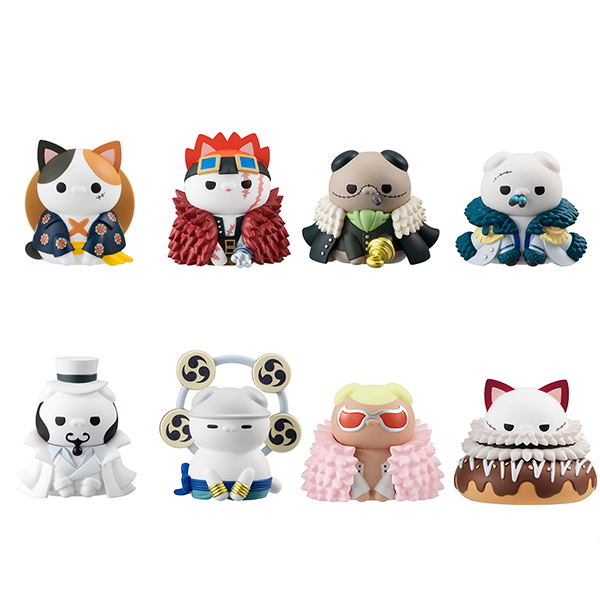 Mega Cat Project One Piece: Nyan Piece Nya-n! Luffy and Rivals (Set of 8 Pieces) image 1