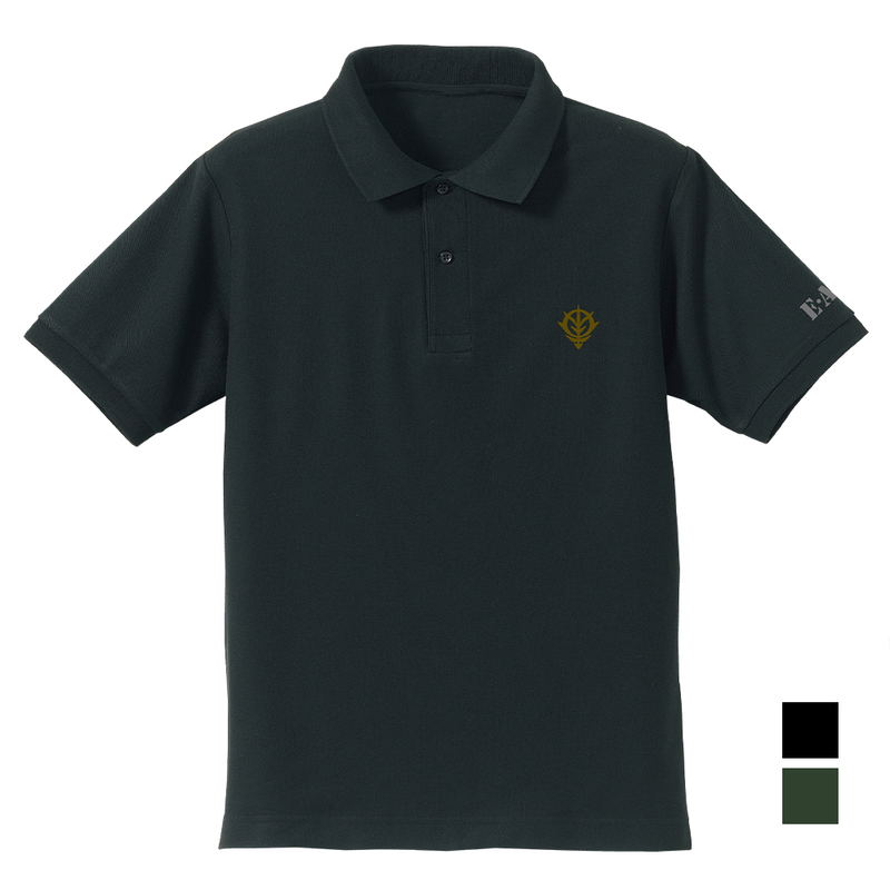 Mobile Suit Gundam - Earth Attack Force Embroidery Polo Shirt Black (XL Size) image 1