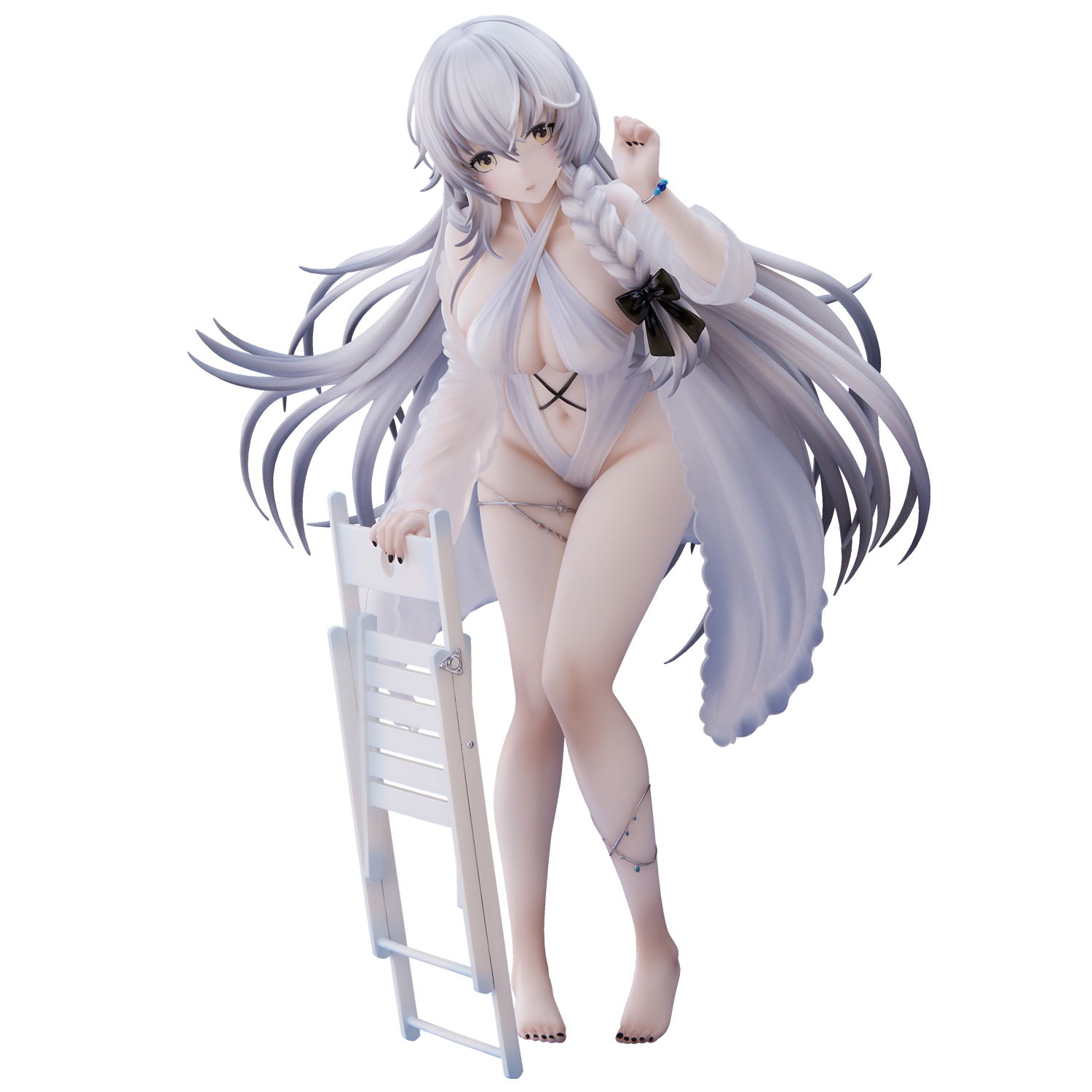 Azur Lane Pre-Painted Figure: Hermione Pure White Holiday Ver. — Import Game Deal