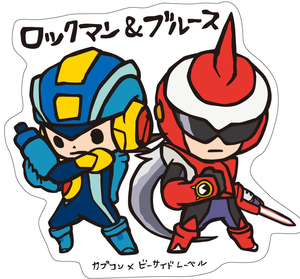 Capcom x B-Side Label Sticker Mega Man Battle Network - Mega Man & Proto Man_