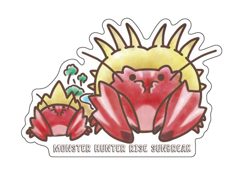 Capcom x B-Side Label Sticker Monster Hunter Daimyo Hermitaur & Hermitaur image 1