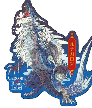 Capcom x B-Side Label Sticker Monster Hunter Lunagaron (Artwork)_