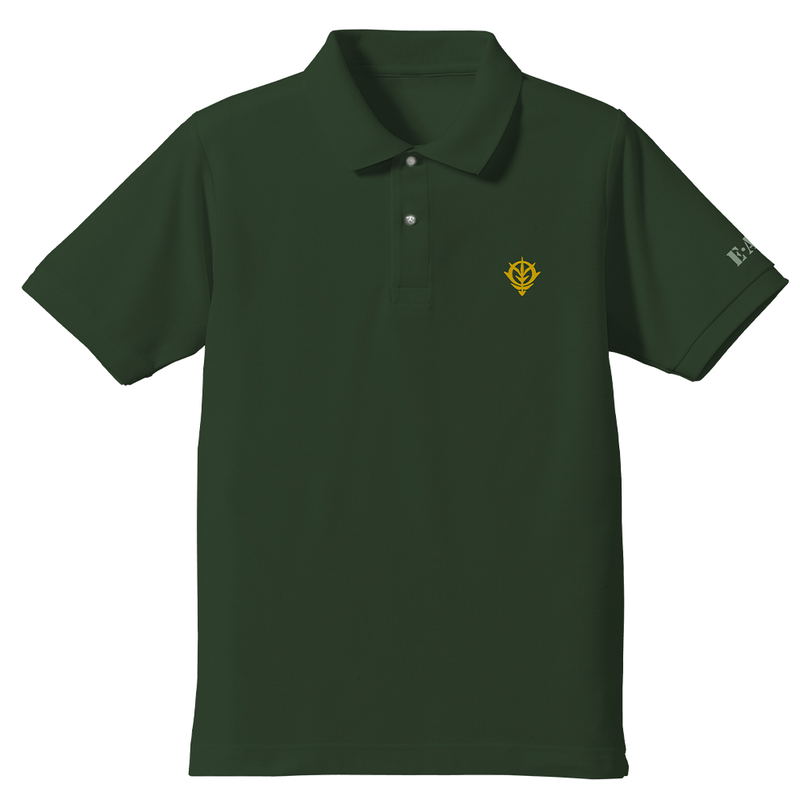 Mobile Suit Gundam - Earth Attack Force Embroidery Polo Shirt British Green (XL Size) image 1