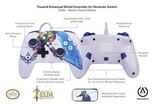 PowerA Enhanced Wired Controller for Nintendo Switch (Master Sword Attack)_