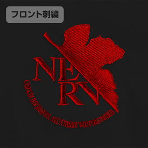 Evangelion Nerv Embroidery Polo Shirt Black (M Size)_