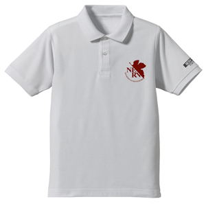 Evangelion Nerv Embroidery Polo Shirt White (S Size)_