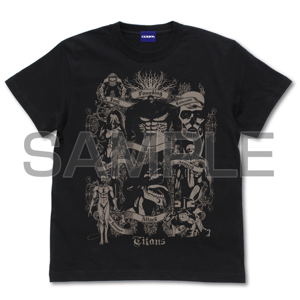 Attack on Titan Nine Titans T-shirt Black (XL Size)_