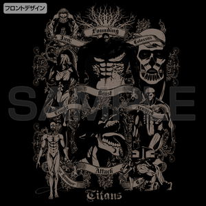 Attack on Titan Nine Titans T-shirt Black (XL Size)_