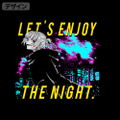 Call of the Night - Neon City and Nazuna T-shirt Black (XL Size) thumbnail 2