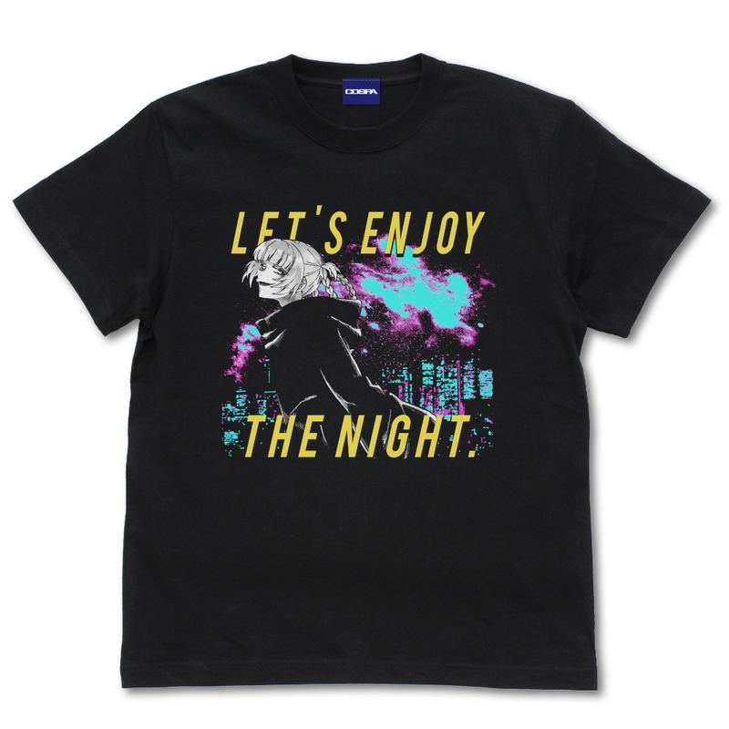 Call of the Night - Neon City and Nazuna T-shirt Black (S Size) image 1