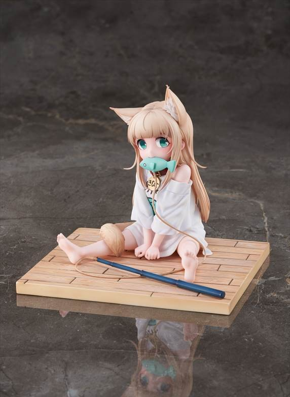My Cat is a Kawaii Girl 1/6 Scale Pre-Painted Figure: Kinako Sitting Fish Ver. image 1