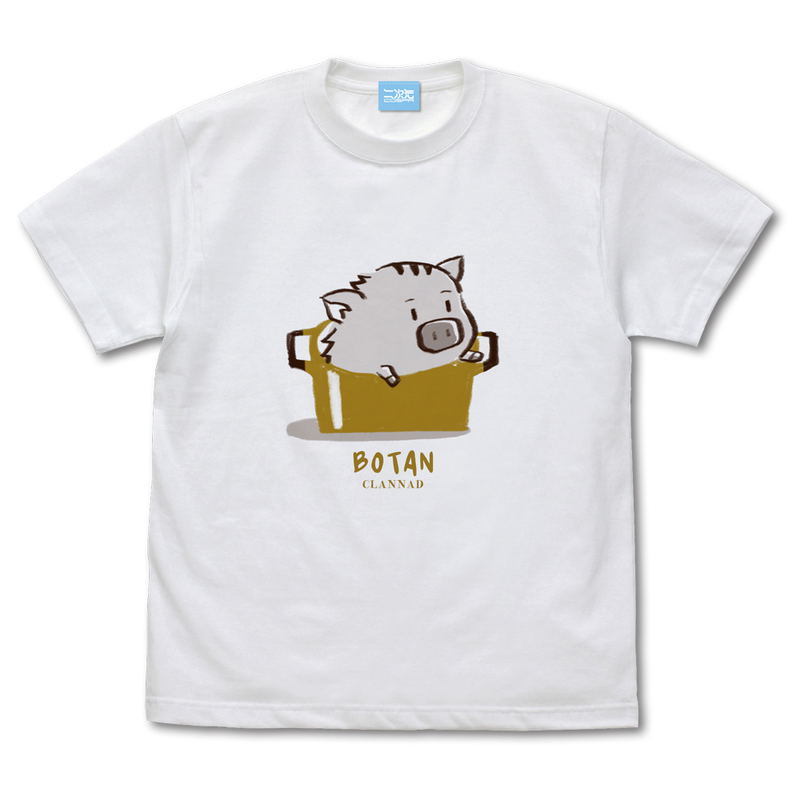 Clannad Button Illustration T-shirt White (M Size) image 1