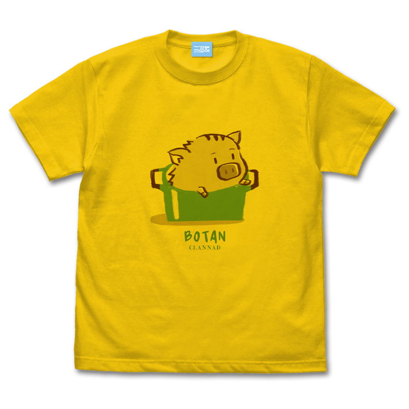 Clannad Button Illustration T-shirt Canary Yellow (S Size) image 1