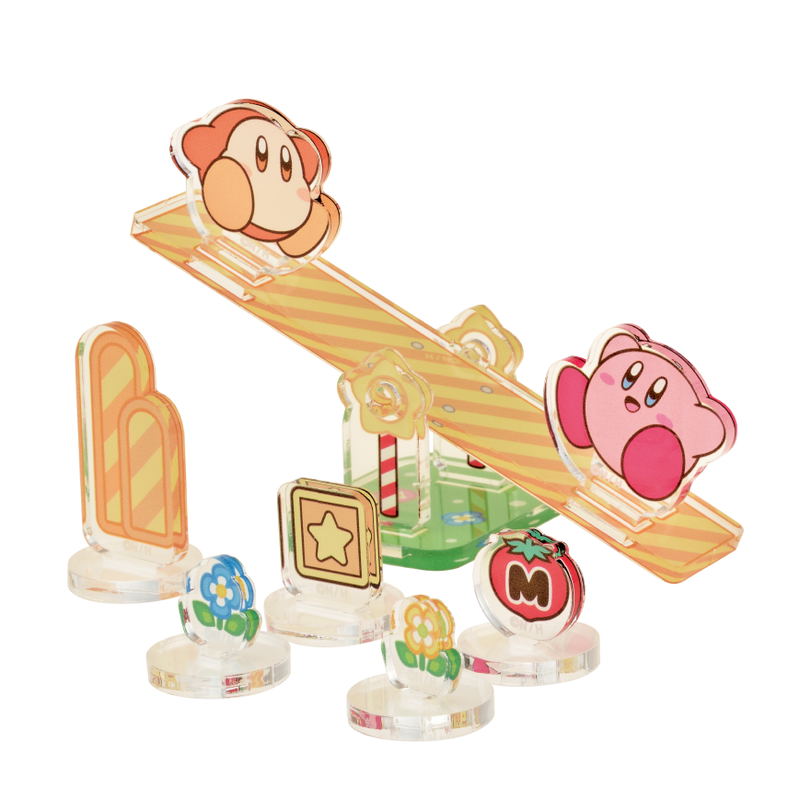 Kirby's Dream Land: Moving Diorama Acrylic Stand 1 Seesaw - Kirby & Waddle Dee image 1