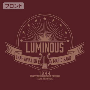 Renmei Kuugun Koukuu Mahou Ongakutai Luminous Witches Emblem T-shirt Burgundy (S Size)_