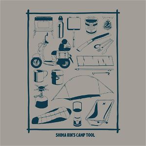 Yuru Camp - Rin Shima Camp Tool T-shirt Light Gray (L Size)