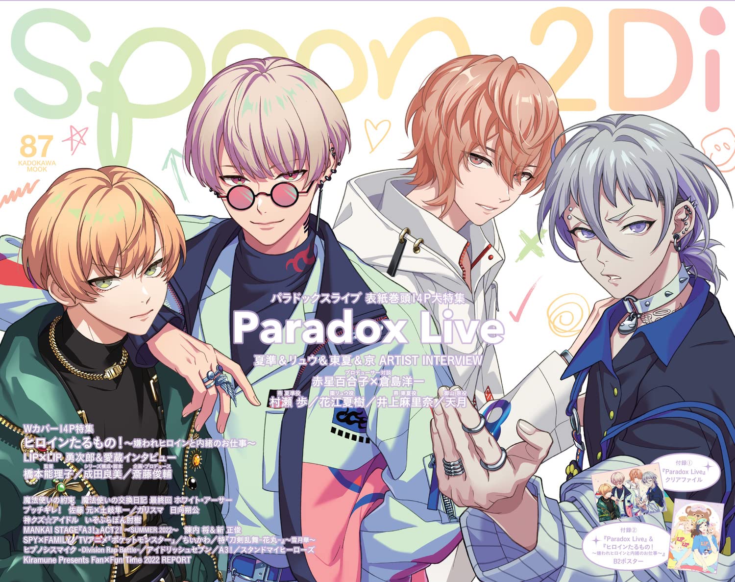 spoon.2Di vol.88 Tsurune Hypnosismic Poster Anime Collection Magazine Japan