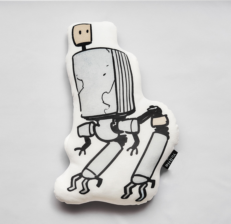 NieR:Automata Fluffy Die-cut Cushion: Pod 042 & Pod 153 image 1
