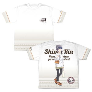 Yuru Camp New Illustration Summer Camp - Rin Shima Double-sided Full Graphic T-shirt (S Size)_