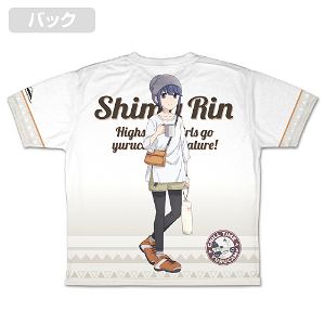 Yuru Camp New Illustration Summer Camp - Rin Shima Double-sided Full Graphic T-shirt (S Size)