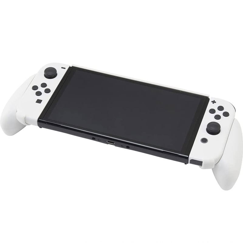 Cyber Gadget Eco Series Handy Grip for Nintendo Switch OLED Model (White) image 1