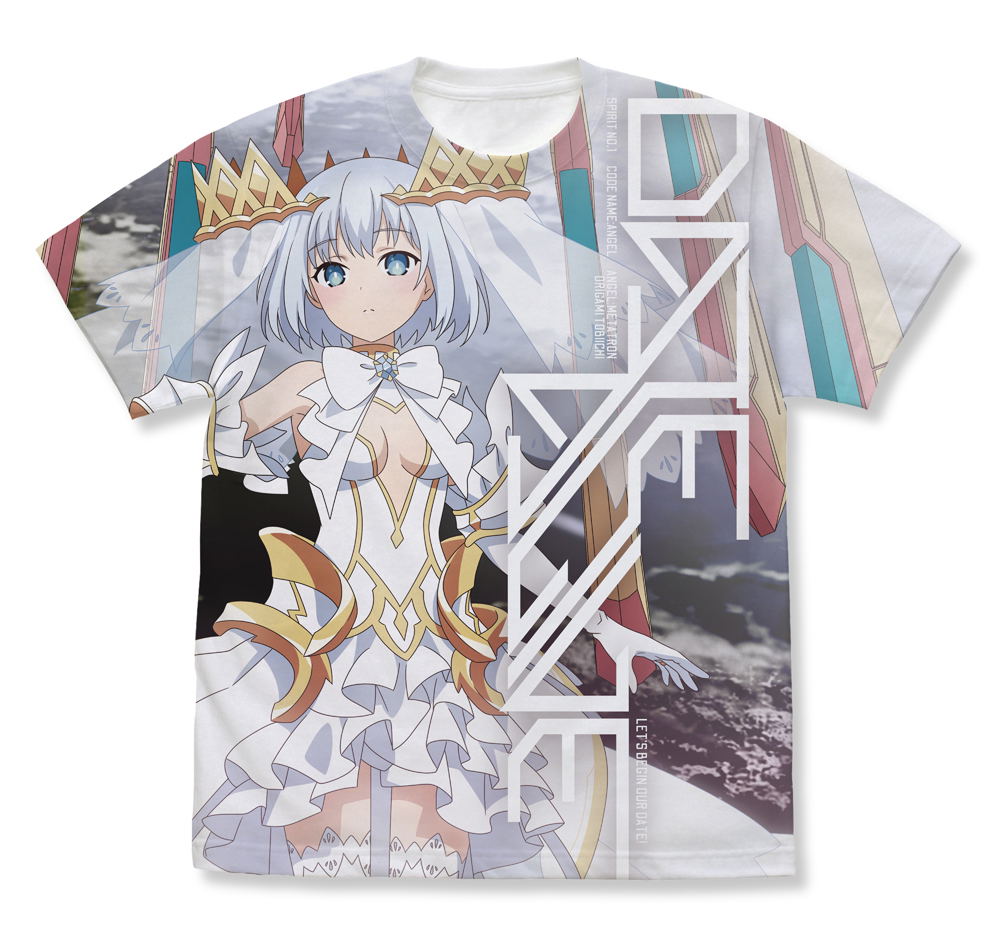 Date A Live IV - Origami Tobiichi Full Graphic T-shirt White (S Size)