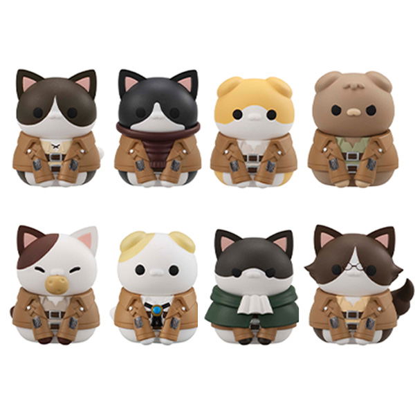 Mega Cat Project Attack on Titan: Attack on Nyanko Survey Corps Group da Nyan! (Set of 8 Pieces) image 1