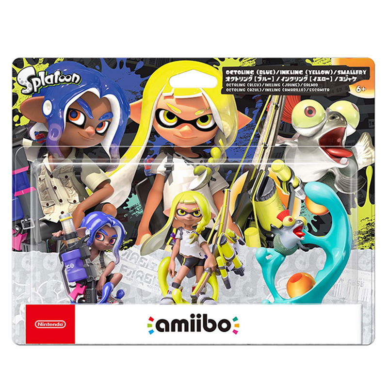 amiibo Splatoon 3 Series Figure Triple Pack (Inkling Yellow / Octoling Blue / Smallfry) image 1