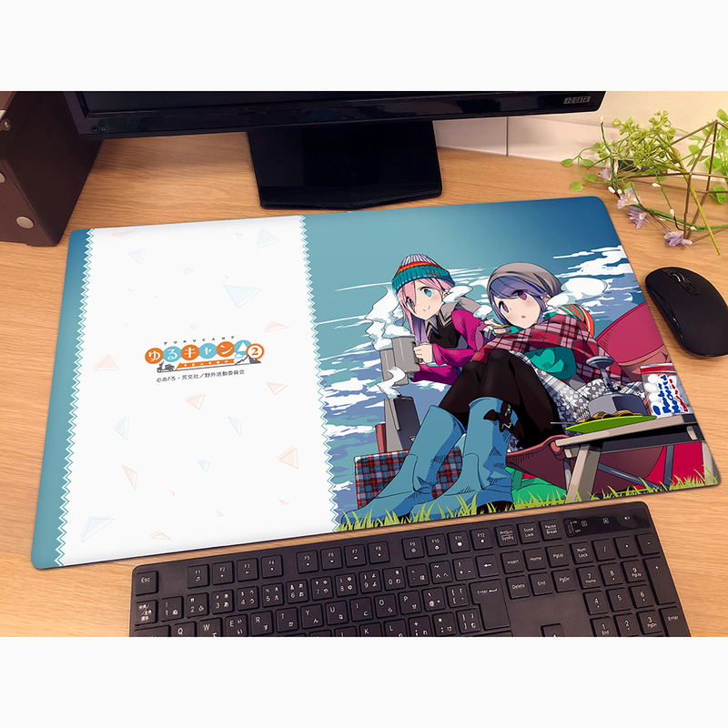 Yuru Camp Season 2 Rubber Mat: Nadeshiko Kagamihara & Rin Shima image 2