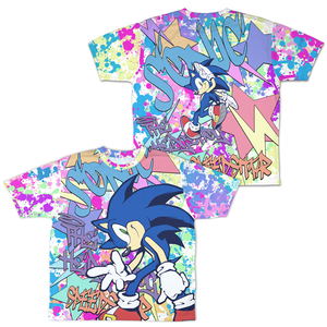 Sonic the Hedgehog Double-sided Full Graphic T-Shirt Graffiti Ver. (Size M)_