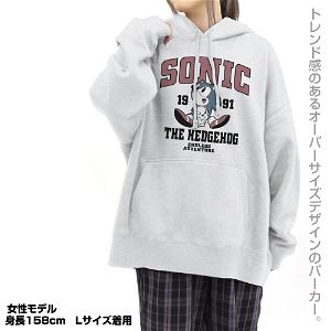 Sonic the Hedgehog: Classic Sonic Big Silhouette Pullover Hoodie (Ash | Size XL)