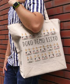 Doko Demo Issyo - Toro Full Color Large Tote Bag Natural