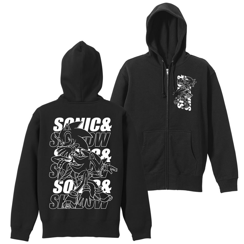 Sonic the Hedgehog - Sonic & Shadow Zip Hoodie (Black | Size S)