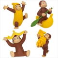 Curious George Love Banana Figure 2 (Set of 4 Pieces) thumbnail 1