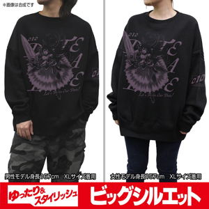 Date A Live IV - Tohka Yatogami Big Silhouette Sweatshirt (Black | Size M)_
