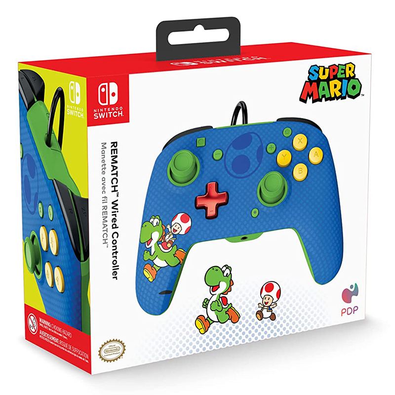 PDP Rematch Wired Controller for Nintendo Switch (Toad & Yoshi) for  Nintendo Switch