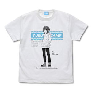 Yuru Camp - Rin Shima T-Shirt (White | Size M)_