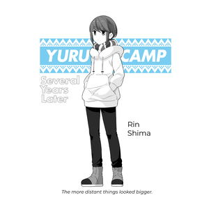 Yuru Camp - Rin Shima T-Shirt (White | Size M)_