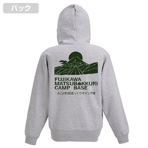 Yuru Camp - Matsubokkuri Campsite Zip Hoodie (Mix Gray | Size S)