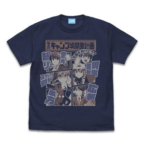 Yuru Camp - Fujikawa Campsite Plan T-Shirt (Indigo | Size XL)_