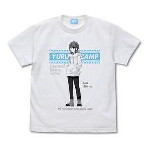 Yuru Camp - Rin Shima T-Shirt (White | Size S)_