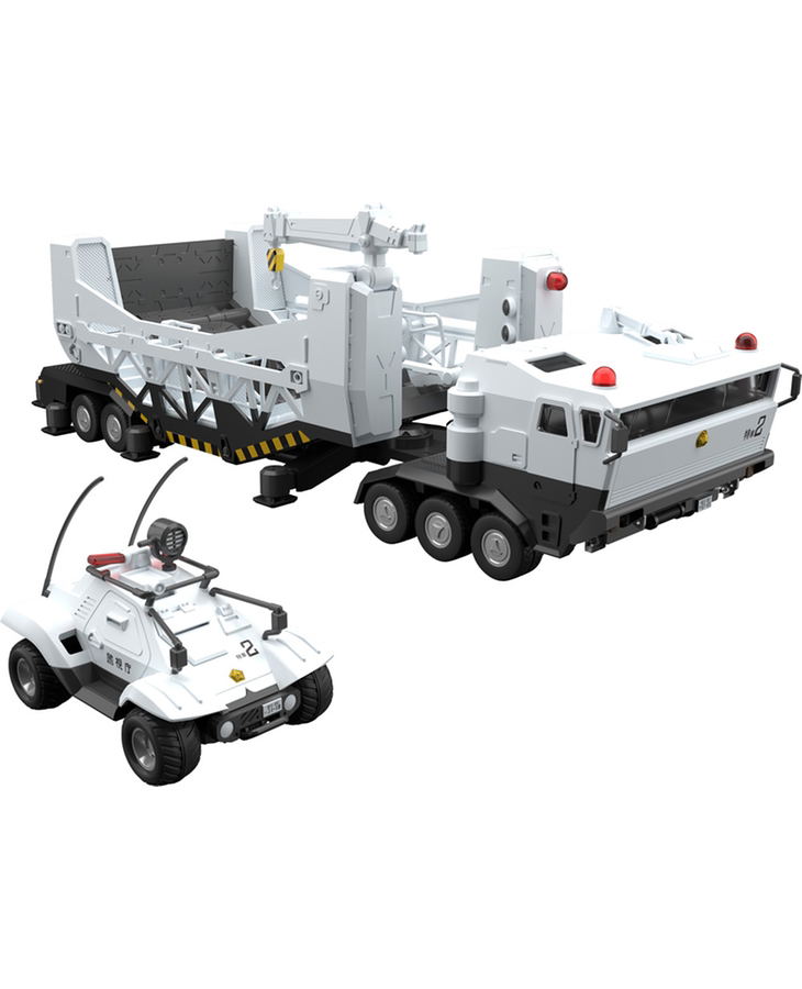 MODEROID Mobile Police Patlabor 1/60 Scale Plastic Model Kit: Type 98 Special Command Vehicle & Type 99 Special Labor Carrier image 1