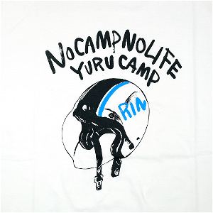 Yuru Camp Helmet T-shirt Rin (White | Size XL)