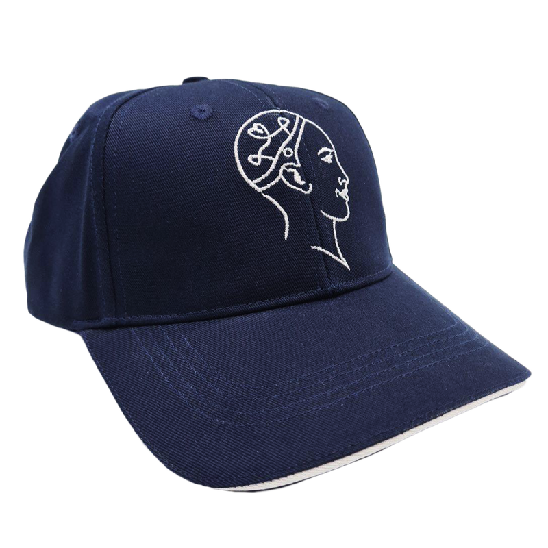 Sophia The Robot Cap:"Most of my friends are human" (Blue) image 2