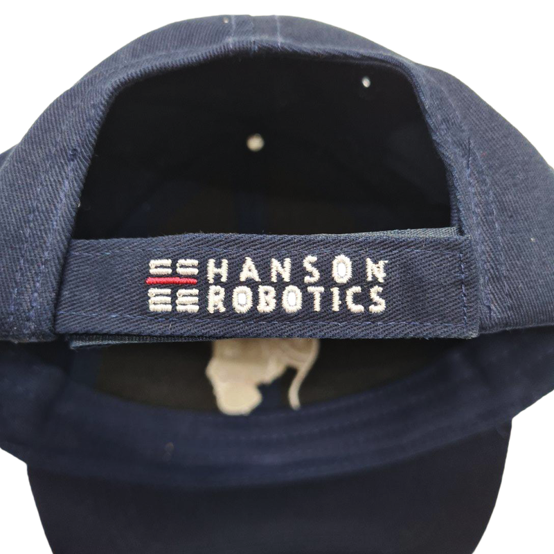 Sophia The Robot Cap:"Most of my friends are human" (Blue) image 5