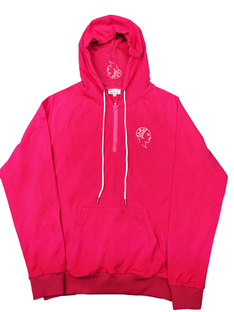 Sophia The Robot Hoodie:"Most of my friends are human" (Pink | Size S) image 2