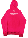 Sophia The Robot Hoodie:"Most of my friends are human" (Pink | Size S) thumbnail 3