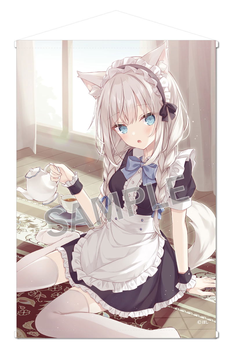 Hoshi B2 Wall Scroll: Tea time Mashiro-chan image 1