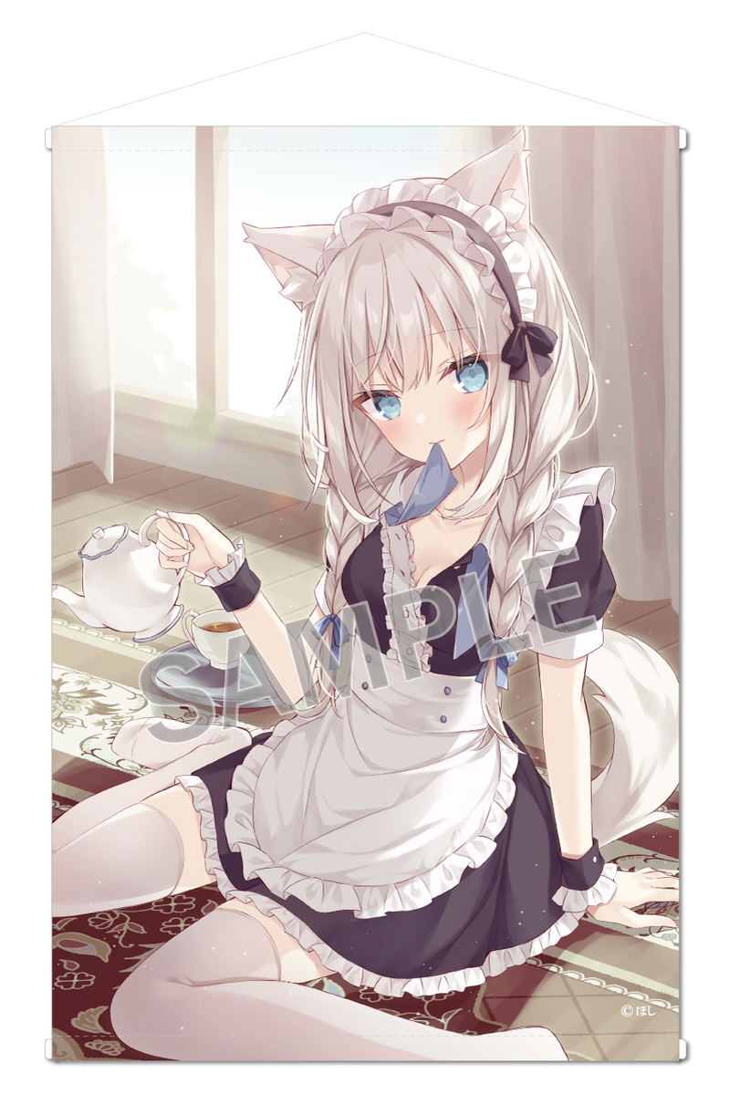 Hoshi B2 Wall Scroll: Tea time Mashiro-chan Extra Edition image 1