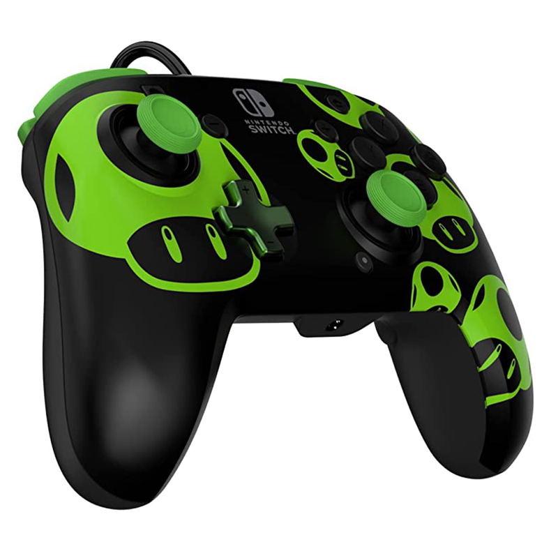 PDP Rematch Wired Controller for Nintendo Switch (1-Up Glow in the Dark) image 3